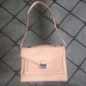 Loeffler Randall animal skin leather Rider bag